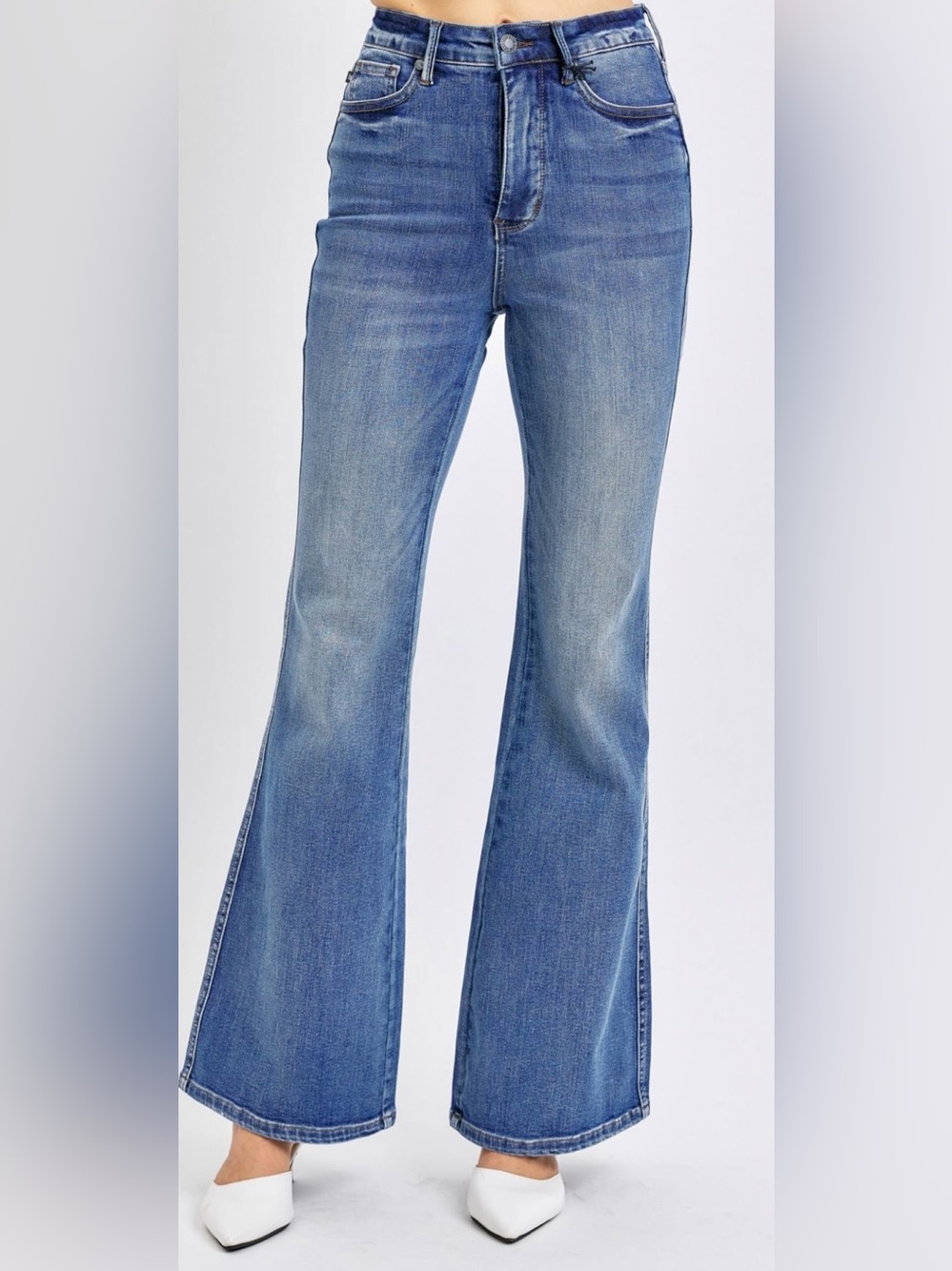 Judy Blue Medium Wash High-Rise Flare Jeans